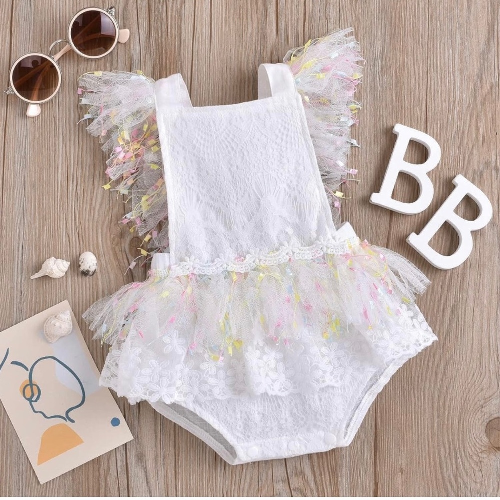 Baby girl Birthday or Photoshoot romper/ dress